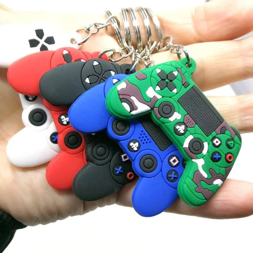 آلة لعبة البيع بالجملة Keyring PVC Keychain Soft Silicone Rubber Ramepad Keychain