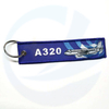 مخصص Airbus keyring A320 مفتاح مفتاح مفاتيح مفتاح البوليستر سلسلة مفاتيح التطريز