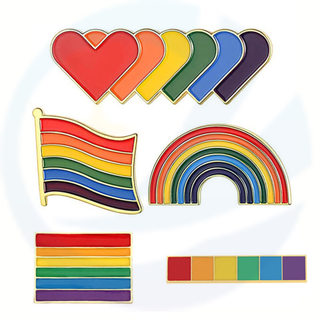 دبوس مصنع دبوس قوس قزح مينا دبوس طية صدر بالجملة LGBT مثلي الجنس كبري