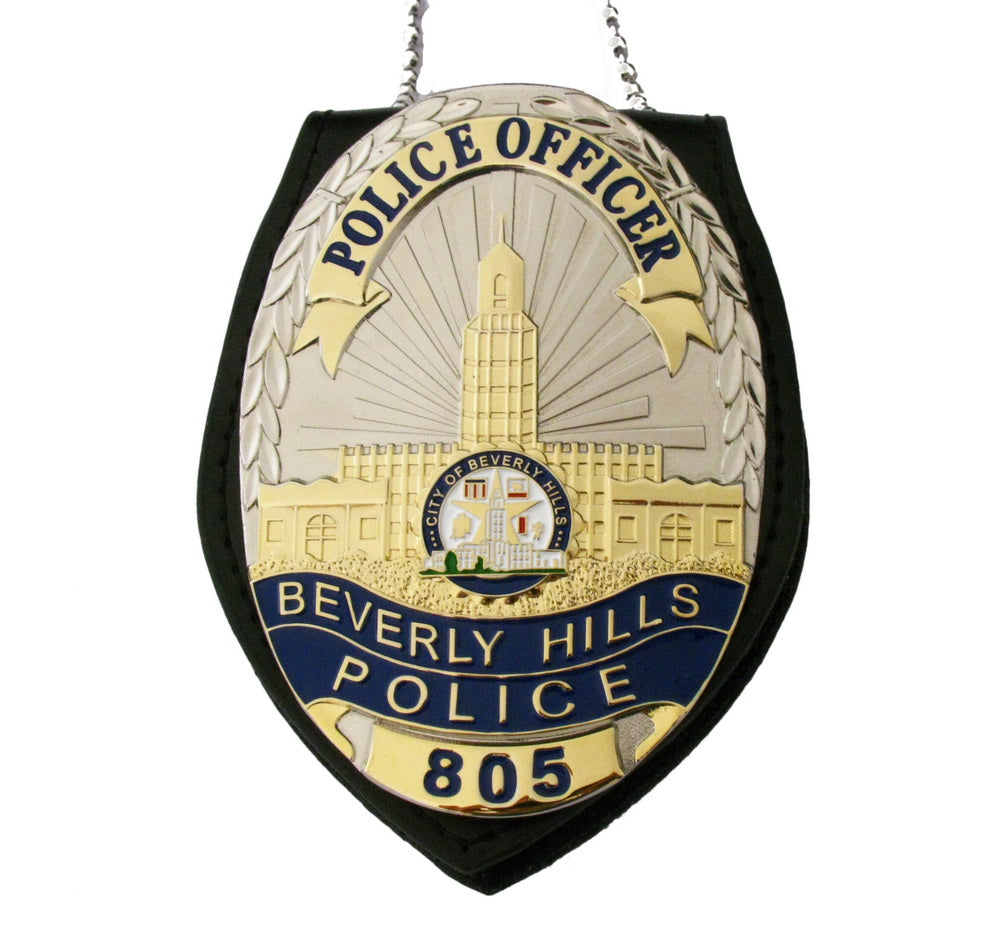 BHPD Beverly Hills ضابط شرطة شارة الدعائم النسائية مع رقم 805