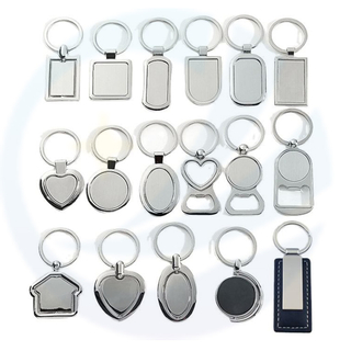 مصنع تسامي سلسلة مفاتيح فارغة porte clef مخصصة المعادن الليزر المنغنية الفولاذ المقاوم للصدأ