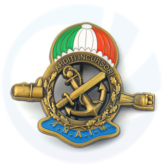 مخصص إيطاليا A.N.A.I.M. Associazione Nazionale Arditi Incursori Marina Navy Mility Metal Badge 