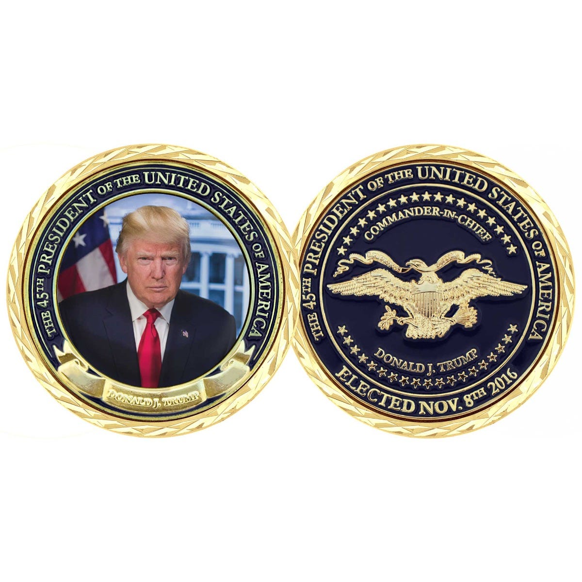 عناصر دعم الانتخابات المخصصة تجعل الرئيس العسكري للولايات المتحدة محفورة العملات المعدنية الرئاسية الفريدة