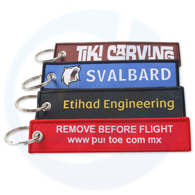 العلامة التجارية الترويجية المطرزة شعار Jet Pilot Key Tag Products لـ Anime Label Label Comproidery Keychain Custom