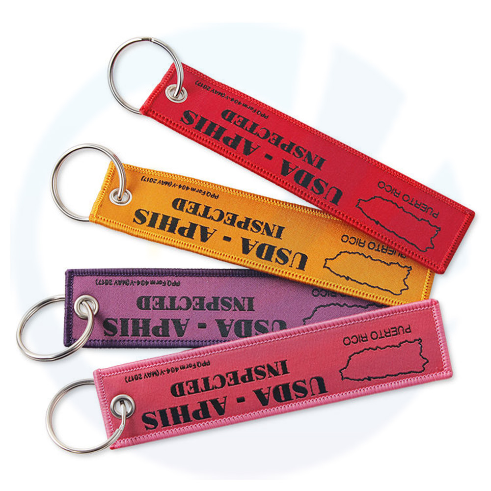 العلامة التجارية الترويجية المطرزة شعار Jet Pilot Key Tag Products لـ Anime Label Label Comproidery Keychain Custom