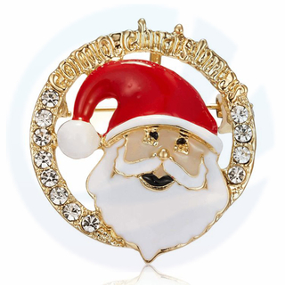 شعار عيد الميلاد المخصص ، دبابيس ثلاثية الأبعاد ديكور العطلات ، دبوس طية صدر السترة