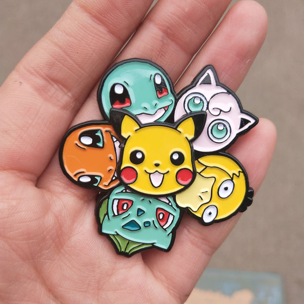 تصميمات مخصصة لطيف أنيمي بوكيمون شارة لعبة الحيوانات pokemon pikachu pin pin go for childs