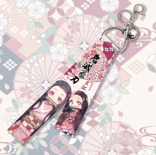 أزياء البيع الساخن أنيمي كرتون البوليستر الهاتف المفاتيح الأنيمي شيطان تسامي Slayer Lanyard Anime Lanyard