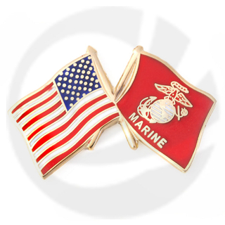 دبوس علم الولايات المتحدة الأمريكية و USMC