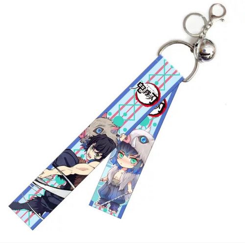 أزياء البيع الساخن أنيمي كرتون البوليستر الهاتف المفاتيح الأنيمي شيطان تسامي Slayer Lanyard Anime Lanyard