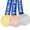 الشعار المخصص Lanyard Women Glitter Gold Silver Bronze Award Medal Gymnastic Metal Dance Medal